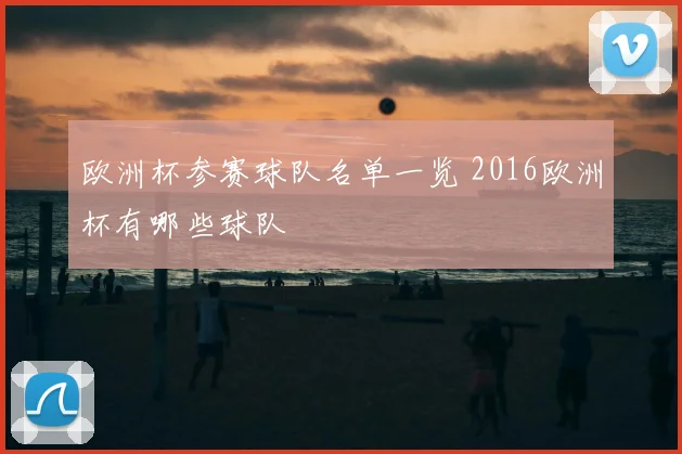 欧洲杯参赛球队名单一览 2016欧洲杯有哪些球队
